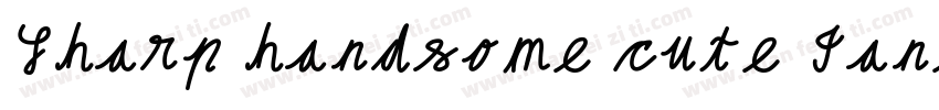 Sharp handsome cute Jane字体转换